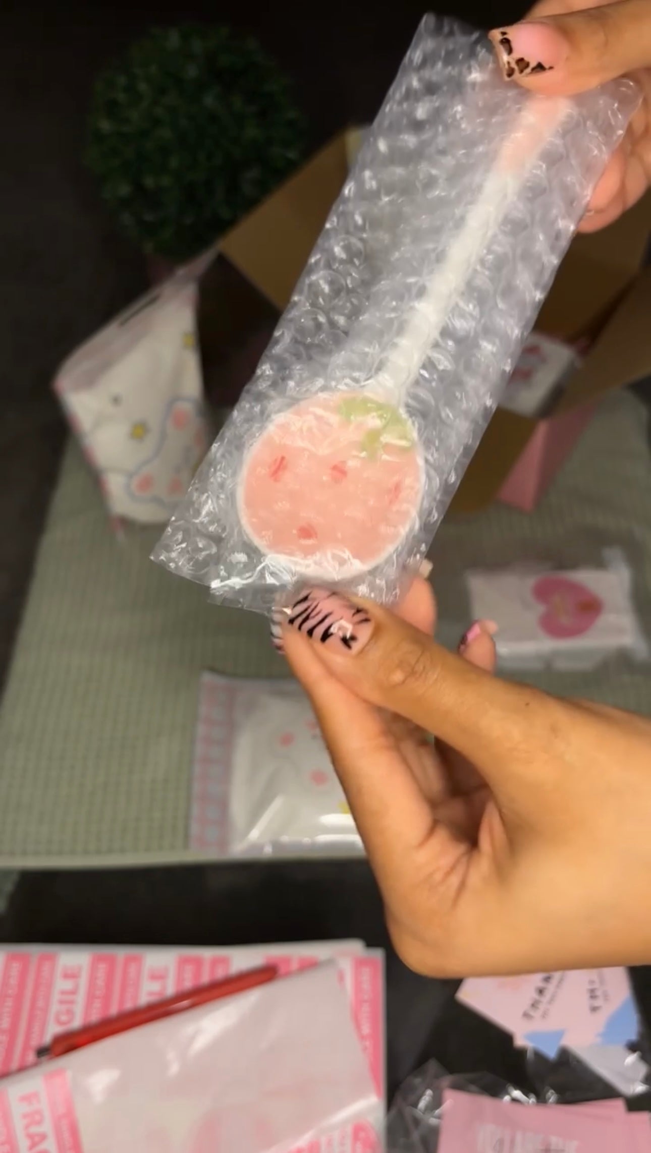 Glass Strawberry Spoon